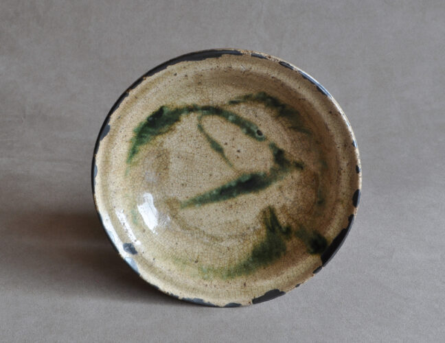 OFUKE WARE DEEP PLATE | t a t a m i | Contemporary Antiques from Japan