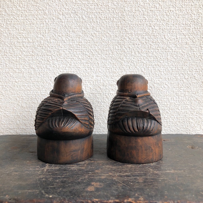 Phoenix Wood Carving (pair)