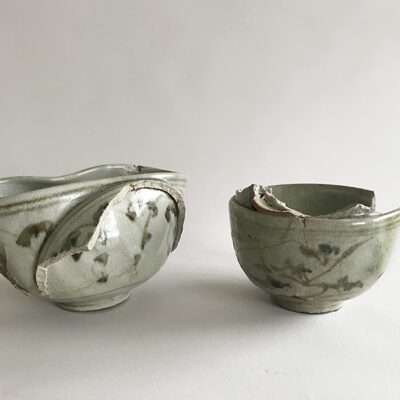 EXCAVATED CHAWAN 2pc