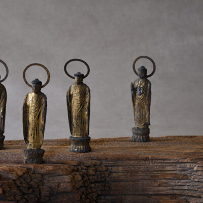 FIVE BUDDHAS IN GOLD