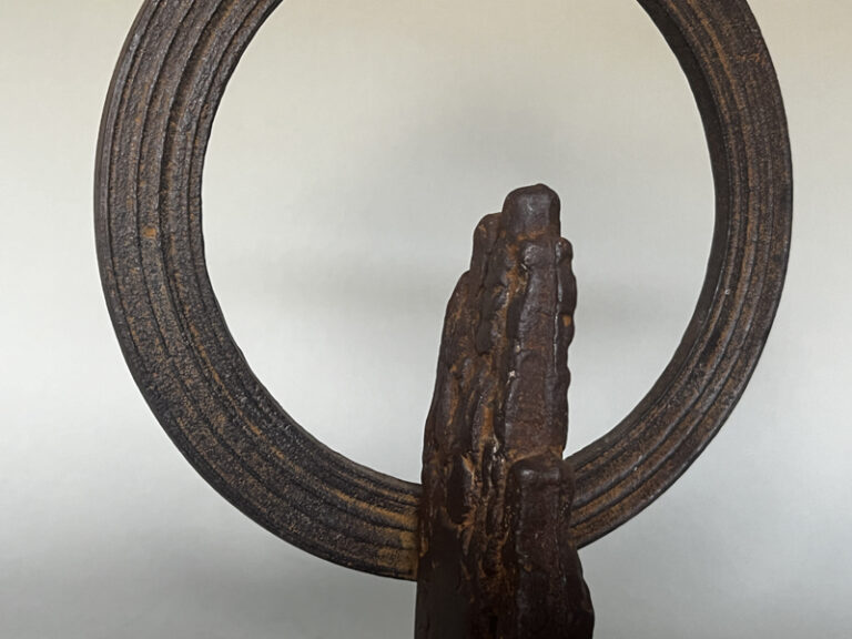 BRONZE GASSHO HANDS WITH ENSO RING