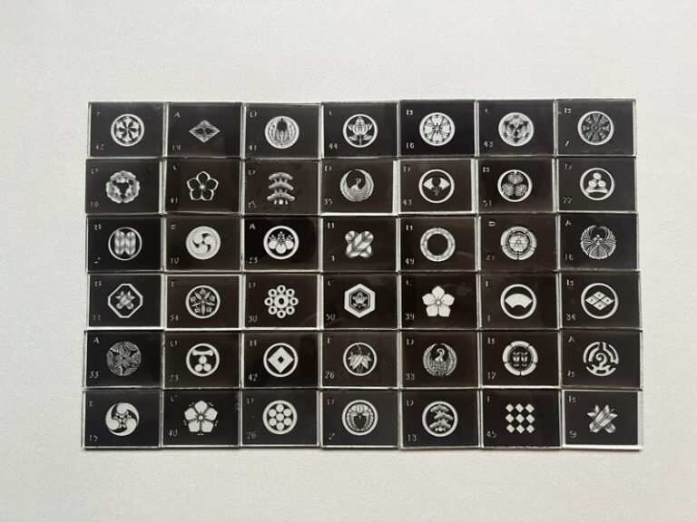 PHOTOGRAPHIC GLASS PLATES OF JAPANESE FAMILY CREST