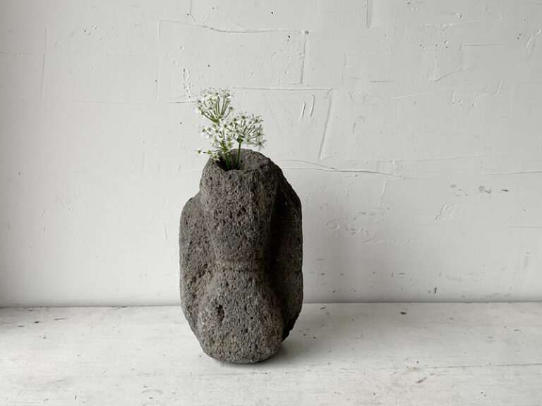 STONE DRUM VASE