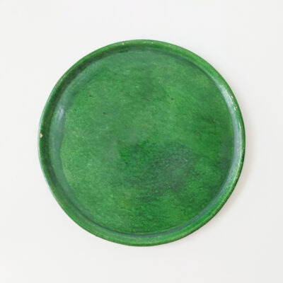 GREEN-GLAZED ANDON PLATE
