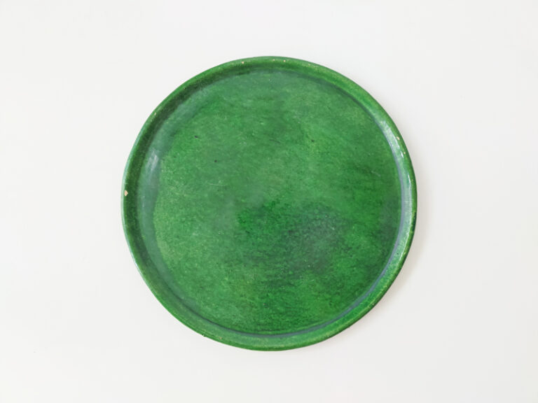 GREEN-GLAZED ANDON PLATE